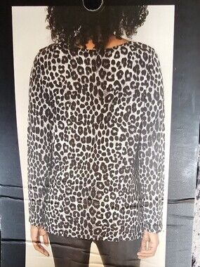 2/$20 Mario Serrani Italy Sz S Leopard Print Top